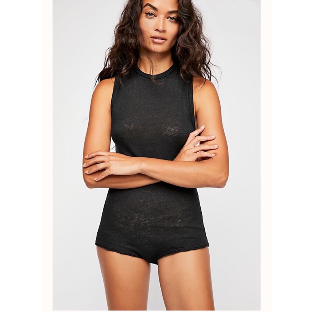 FREE PEOPLE All The Time Tank Muscle Bodysuit M